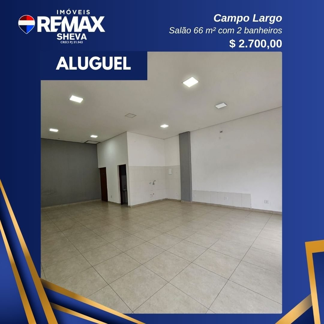 Salão Comercial para Locação no Campo Largo