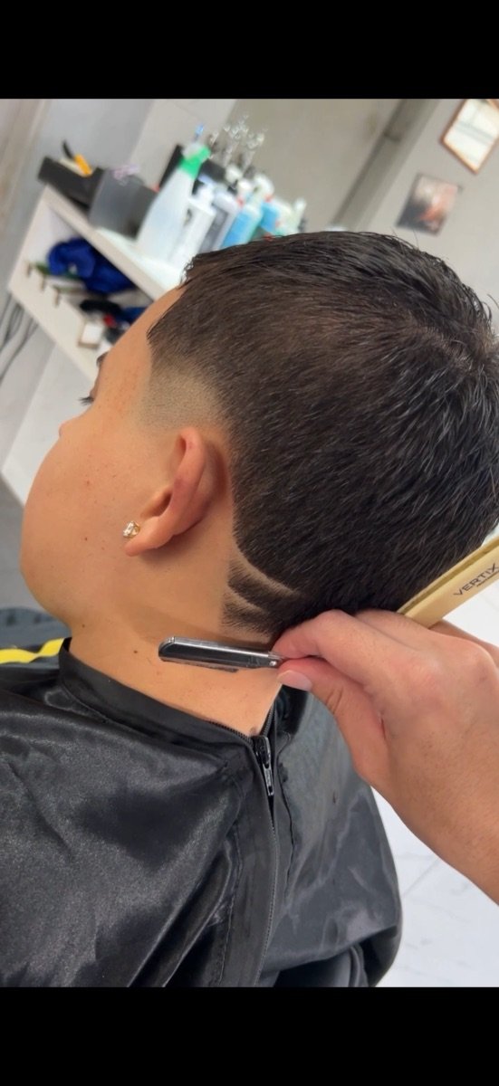 Corte degradê com risco