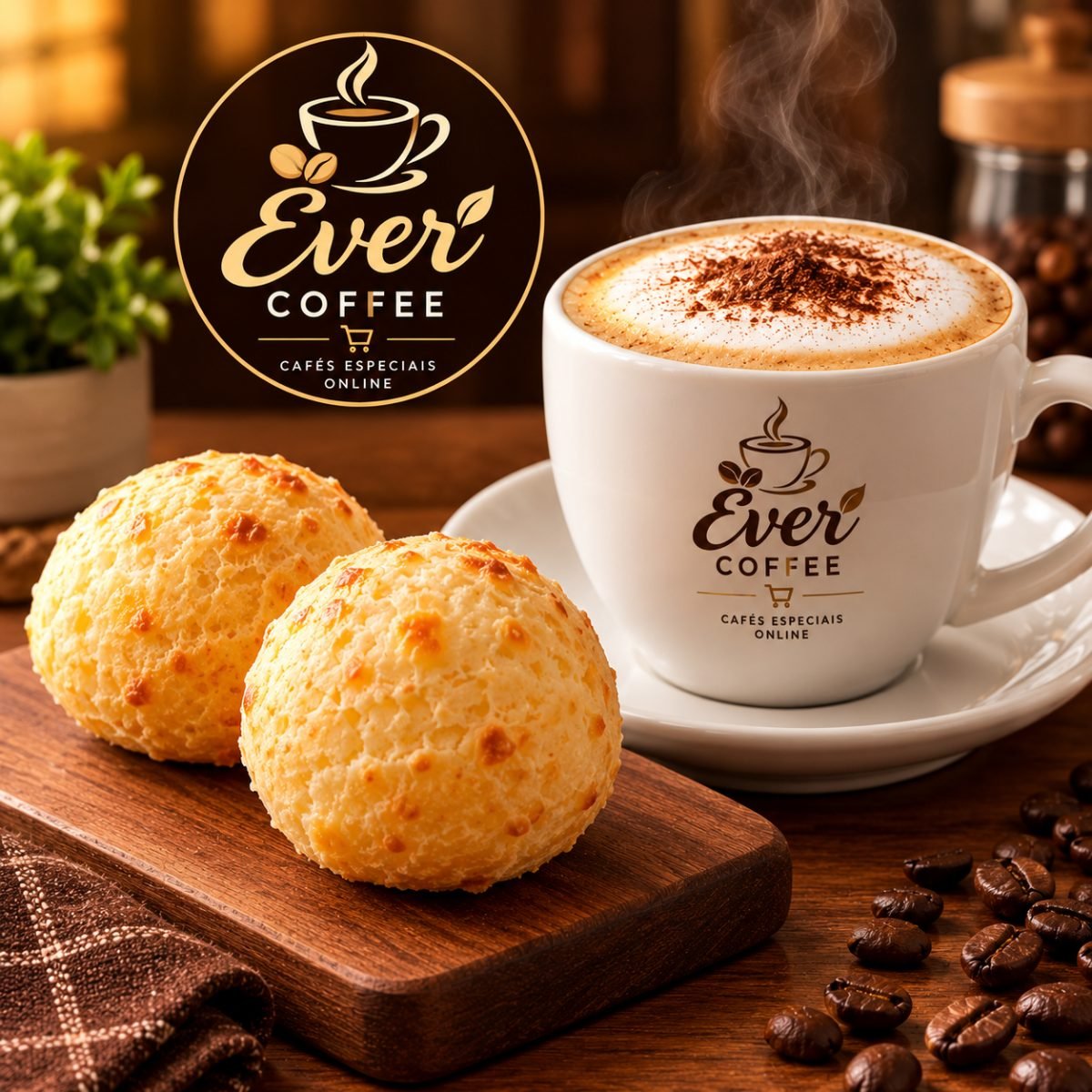 Cappuccino e pão de queijo