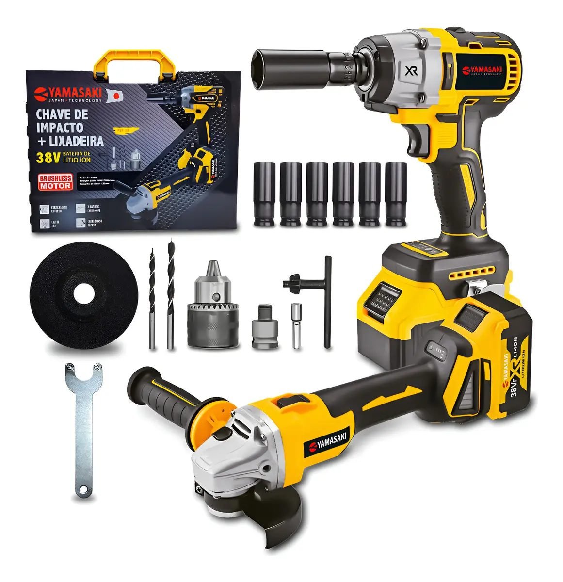 Kit Chave Impacto/Esmirilhad a C/Bat 12V Yamasaki