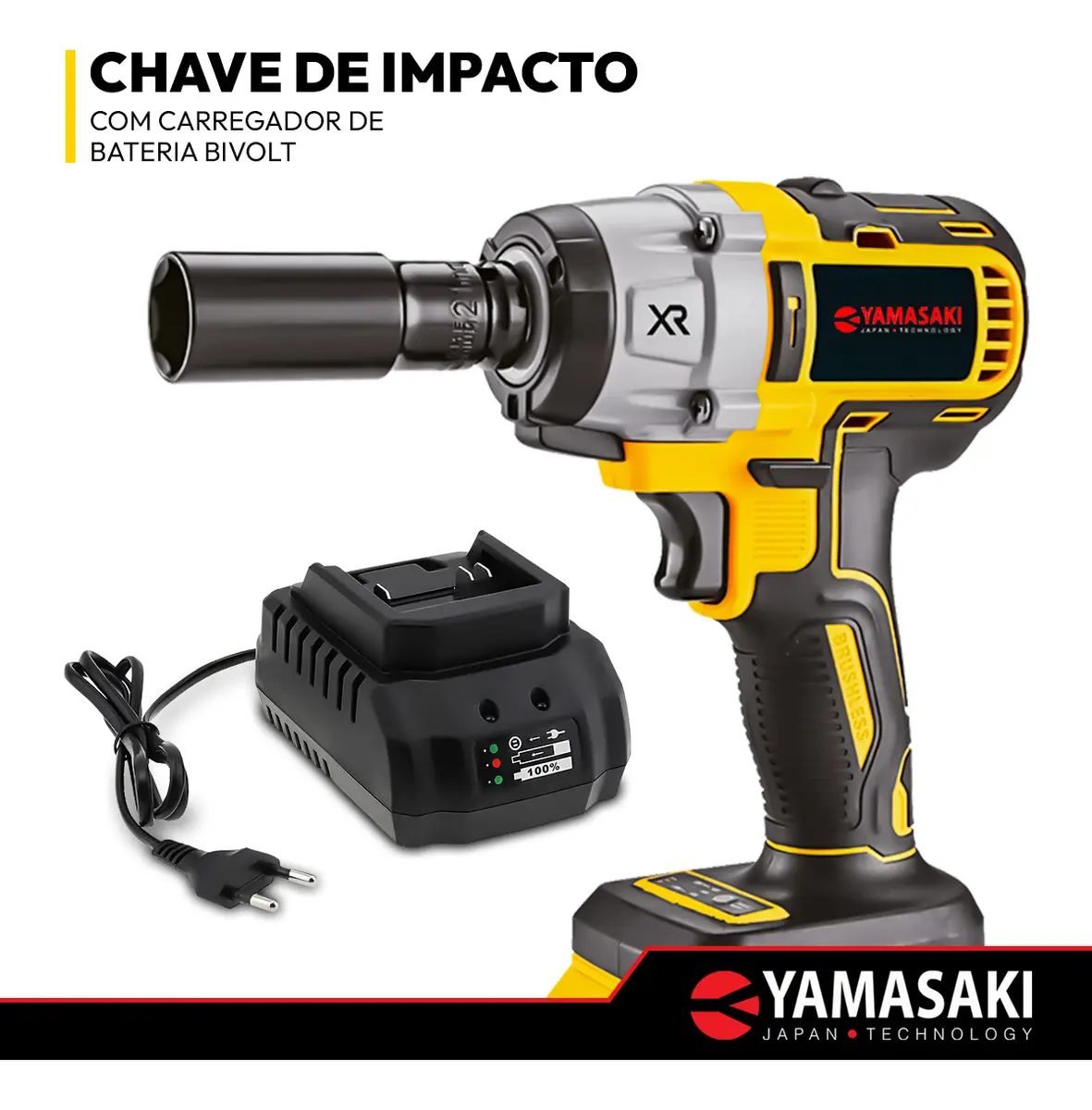 Kit Chave Impacto/Esmirilhad a C/Bat 12V Yamasaki — foto 2