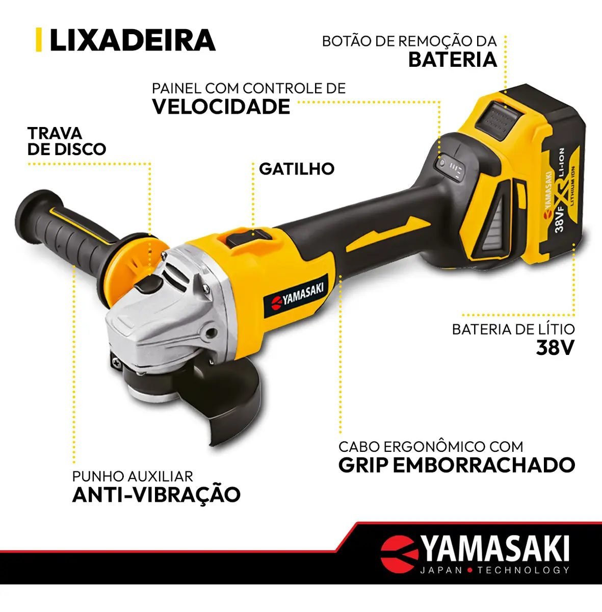 Kit Chave Impacto/Esmirilhad a C/Bat 12V Yamasaki — foto 3