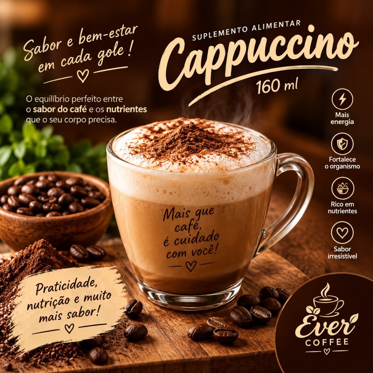 Cappuccino suplemento alimentar 160ml