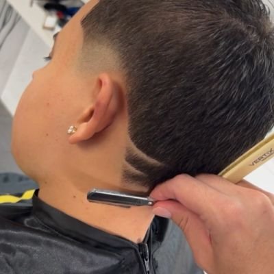 Corte degradê com risco