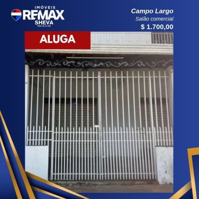 Salão comercial disponível para locação!