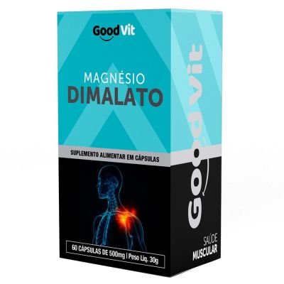 Magnésio dimalato GoodVit 60 cápsulas 500mg