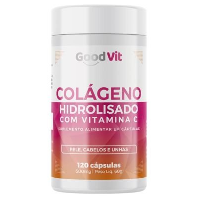 Colágeno hidrolisado com vitamina C GoodVit 120 cápsulas